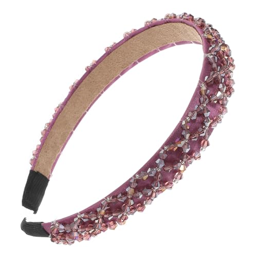 LRXIYODE Kristallbesetztes Stirnband Damen Gepolstertes Breites Haarband mit Funkelnden Strasssteinen Modischer Haarschmuck für Alltag Party Fotoshootings Einstellbare Geschenkidee von LRXIYODE