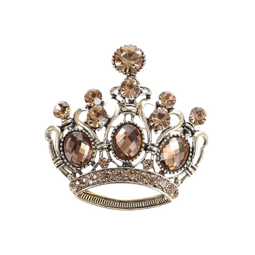 LRXIYODE Krone Brosche Anstecknadel für Kleidung Damen und Herren Retro Design Leicht und Kompakt Modisch für Kleider Schals Hüte Schmuck Geschenkidee von LRXIYODE
