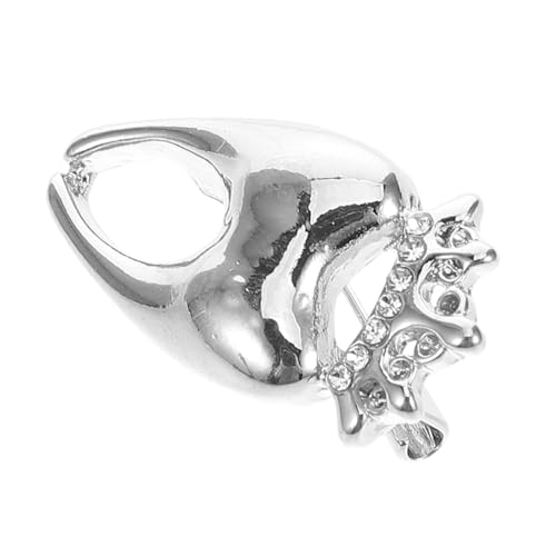 LRXIYODE Kronenzahn Brosche mit Funkelnden Strasssteinen Kreatives Unisex Anstecknadel Accessoire für Anzüge Kleider Hochzeiten Partys und Festliche Events von LRXIYODE