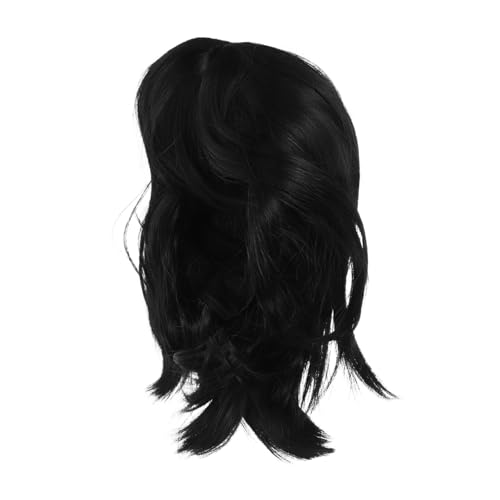 LRXIYODE Kurze Bob Perücke mit Schwarzer Gerader Stil Natürlich Wirkende Cosplay Perücke für Frauen Vielseitig für Halloween Party Tägliche Nutzung Unisex Langlebige Fasern von LRXIYODE