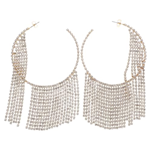 LRXIYODE Lange Quasten Ohrringe Runde Creolen mit Strahlenden Glitzersteinen Leichte Damen Ohrhänger für Hochzeit Festliche Anlässe und Alltag Modischer Schmuck LRXIYODE Lange Quasten Ohrringe Runde Creolen mit Strahlenden Glitzersteinen Leichte Damen Ohrhänger für Hochzeit Festliche Anlässe und Alltag Modischer Schmuck von LRXIYODE