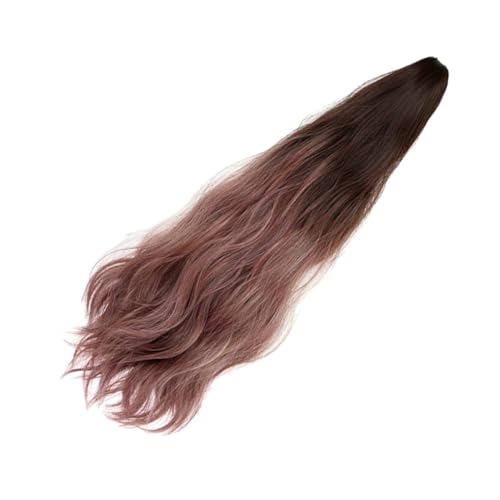 LRXIYODE Langer Gewellter Pferdeschwanz Haarteil mit Farbverlauf Natürliches Weiches Clip in Haarteil für Frauen und Mädchen Stilvolle Langlebige Perücke Vielseitiges Haarschmuck von LRXIYODE