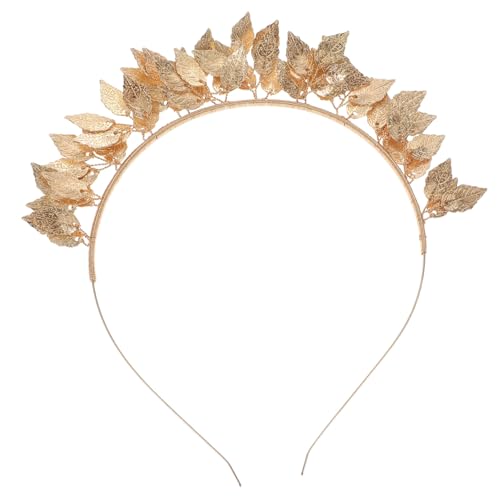 LRXIYODE Leaf Haarschmuck Stirnband Vintage Haarreif Brautschmuck Hochzeit Party Tiara Damen Eleganter Kopfschmuck für Brautjungfern und Festliche Anlässe von LRXIYODE