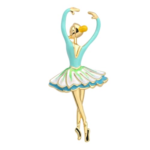 LRXIYODE Legierung Brosche Ballett Mädchen Form mit Zirkonia Strass Leicht Modisch Kleidung Corsage Anstecknadel für Rucksack Tasche und Hut für Damen von LRXIYODE