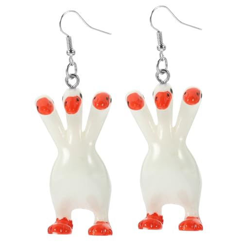 LRXIYODE Leichte Damen Ohrringe mit Drei Gänseköpfen Kreative Hängende Ohrhänger Modischer Schmuck für Teenager und Frauen Zierliche Dangle Earrings für Alltag und von LRXIYODE