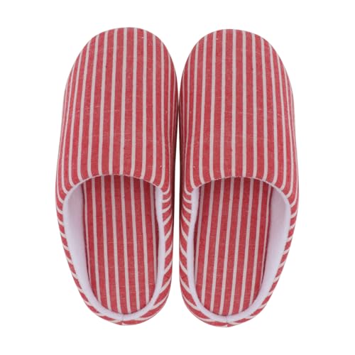 LRXIYODE Leichte Flauschige Hausschuhe im Japanischen Stil Weiche Baumwollpantoffeln für Damen und Herren Rutschfeste Warme Slipper für Herbst und Winter S von LRXIYODE