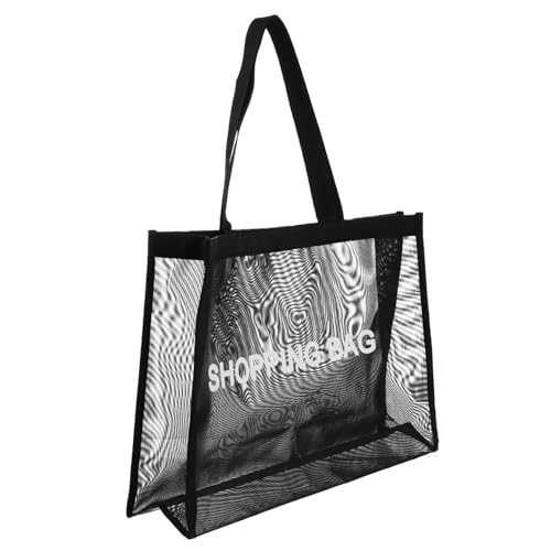 LRXIYODE Netzbeutel Für Reisen Leichte Schultertasche Aufbewahrungstasche Kulturbeutel Schwarzer Beutel Reisetasche Geräumig Und Zusammenklappbar von LRXIYODE