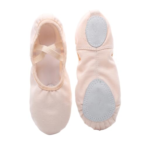 LRXIYODE Leichte Tanzschuhe mit Elastischem Band rutschfeste Ballettschläppchen für Damen und Junge Mädchen Flexible Atmungsaktive Gymnastikschuhe für Yoga Ballett und Modernen Tanz von LRXIYODE