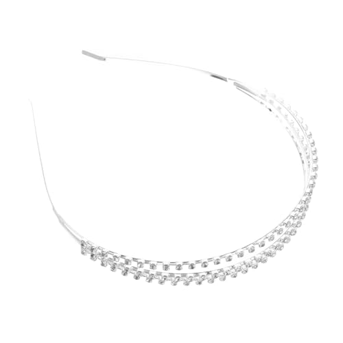 LRXIYODE Leichtes Silbernes Strass Haarband für Damen Handgefertigter Brautschmuck Geeignet für Hochzeit Party Abendveranstaltung und Festliche Anlässe Komfortabel und Passend von LRXIYODE