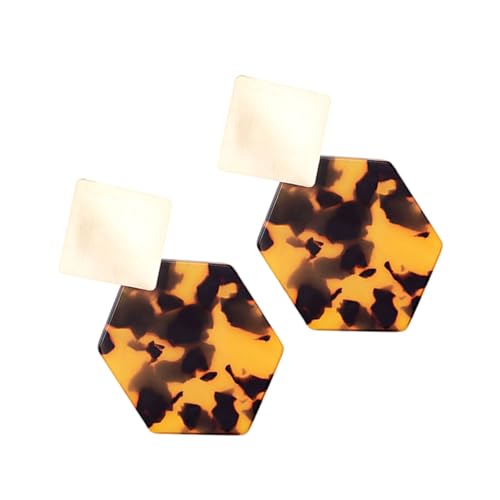 LRXIYODE Leopard Ohrringe Hexagon Ohrschmuck Damen Leicht Modisch Geometrisch Elegant von LRXIYODE