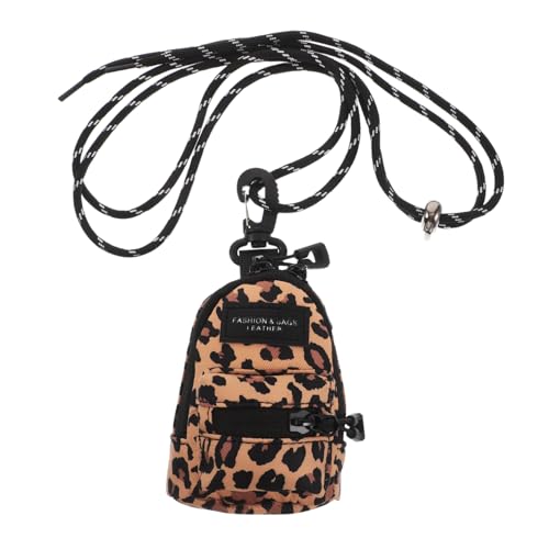 LRXIYODE Leopard Print Mini Schultertasche Damen Leichte Umhängetasche mit Integriertem Ohrhörerfach Tragbare Crossbody Tasche für Outdoor Reisen Sport Fitness von LRXIYODE