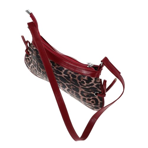 LRXIYODE Leopardenmuster Crescent Schultertasche Damen Vielseitige Handtasche Leichtes Stoffmaterial Elegant Für Alltag Büro Und Freizeit von LRXIYODE