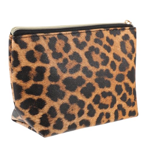 LRXIYODE Leopardenmuster Kosmetiktasche mit Reißverschluss Große Kapazität Multifunktionale Reise Make Up Tasche für Damen Tragbarer Schmink Organizer für Kosmetik und Schmuck von LRXIYODE