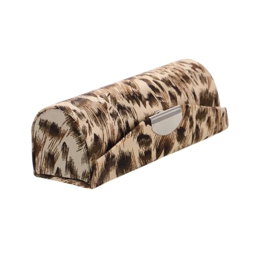 LRXIYODE Leopardenmuster Mini Lippenstift Etui mit Spiegel Weiches Einzel Lippenstifthalter Beständiger Make Up Organizer mit Stickerei Stilvoller Kosmetikbeutel für Damen Handtasche Reise von LRXIYODE