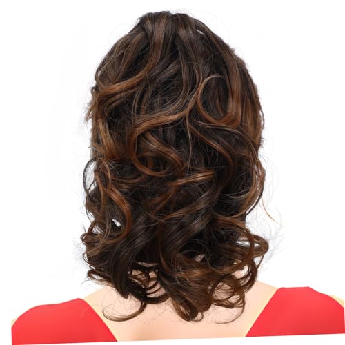 LRXIYODE Lockiger Ponytail Haarverlängerung mit Großem Krallen Clip Leichte Komfortable Pferdeschwanz Extensions für Frauen Natürlicher Look Einfach zu Tragen Pflegen von LRXIYODE