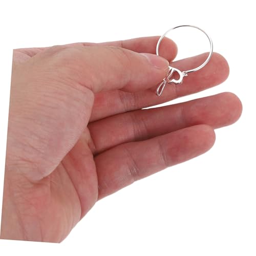 LRXIYODE Love Ring Halskette Hardware Anhänger Halskette Ersatz Abnehmbarer Anhänger Zubehör Anhängerhalter Schmuckherstellung Zubehör Schmuckzubehör Schmuck Charms Silber von LRXIYODE