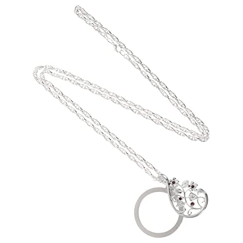 LRXIYODE Lupe Halskette mit Facher Vergrößerung Silberner Anhänger Tragbare Leselupe Schmuck für Damen und Herren Vielseitiges Accessoire für Alltag und von LRXIYODE