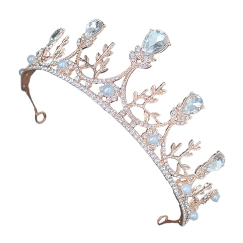 LRXIYODE Luxuriöse Braut Tiara mit Funkelnden Strasssteinen Haarspange für Hochzeit Geburtstag Party Königliche Damen Kopfbedeckung Glamouröses Braut Accessoire von LRXIYODE