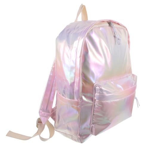LRXIYODE Mädchenrucksack Fashion Glitter Rucksack Pu Material Modischer Tagesrucksack Für Schule Und Reisen Geräumiger Schüler Rucksack in Pink Passend Für Damen Und Mädchen von LRXIYODE