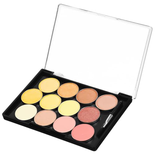 LRXIYODE Magnetische Leere Lidschatten Palette Fächer Makeup Tray mit Pinsel Aufbewahrungsbox für Frauen Kompakt Tragbar Platzsparend Robust für Reise und Alltag von LRXIYODE