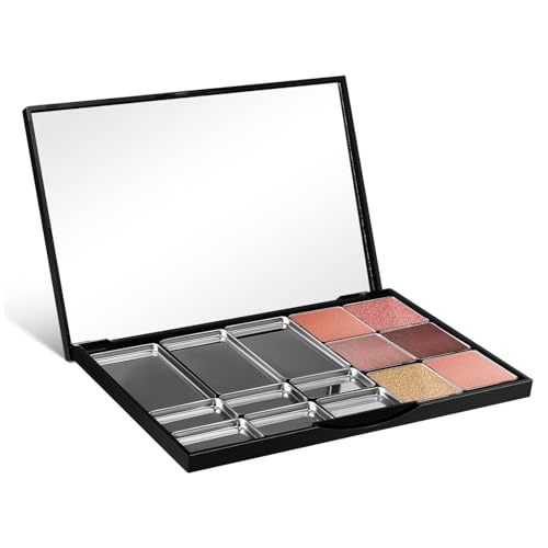 LRXIYODE Magnetische Lidschattenpalette Leer mit Spiegel Magnetische Make Up Palette Stabiler Aufbewahrungskoffer für Lidschatten Highlighter Vielseitige DIY Kosmetikpalette von LRXIYODE