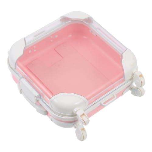 LRXIYODE Make up Aufbewahrungsbox für Falsche Wimpern Transparent Rosa Leicht Tragbar Vielseitig Einsetzbar für Reisen Shopping Dating und Arbeit Praktischer Organizer für Wimpern von LRXIYODE