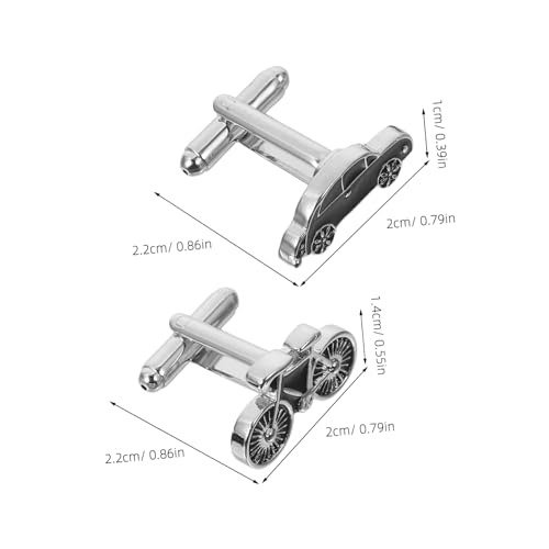 LRXIYODE Manschettenknöpfe Herren Fahrzeug Design Manschettenknöpfe mit Tropföl-veredelung Modisches Accessoire für Auto Fahrradliebhaber Geschenkidee für Männer Alltag und Besondere von LRXIYODE