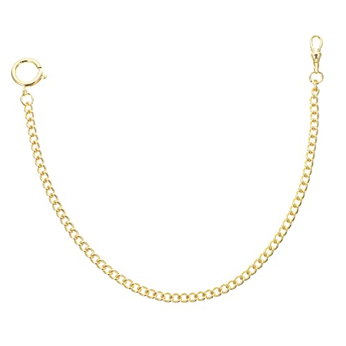 LRXIYODE Hosenkette Taschenuhrkette für Herren Vergoldete Kleiderschnallenkette Metall Vintage Uhrenkette für Jeans Stilvolle Taschenkette für Accessoires von LRXIYODE