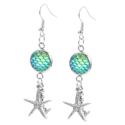 LRXIYODE Meerjungfrau Ohrringe Damen Zarte Dangle Drop Ohrhänger Modischer Meeresstil Schmuck für Alltag Party Geschenkidee von LRXIYODE