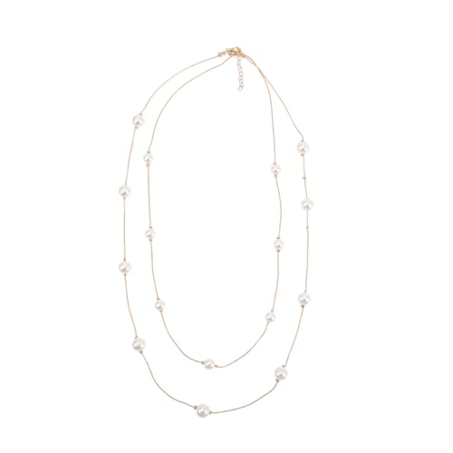 LRXIYODE Mehrlagige Lange Perlenkette Damen Schmuckset Elegant Hautfreundlich Langlebig Modisches Accessoire für Frauen von LRXIYODE