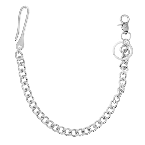 LRXIYODE Metal Pants Chain Punk Style Hip Hop Hosenkette mit Stylischem Haken Robuster Metallkette für Jeans und Geldbörse Modisches Accessoire mit Feiner Verarbeitung und Vielseitiger von LRXIYODE