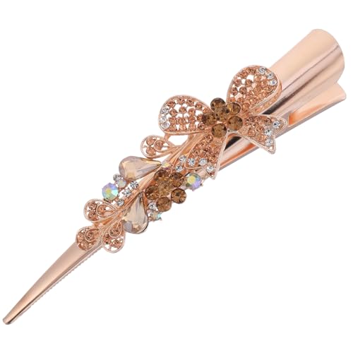 LRXIYODE Metall haarklammer mit Strasssteinen Große Dekorative Haarklammer für Dickes Haar Metallischer Haarclip mit Schleifen design Langlebig und Schonend Modischer Haarschmuck für Damen von LRXIYODE
