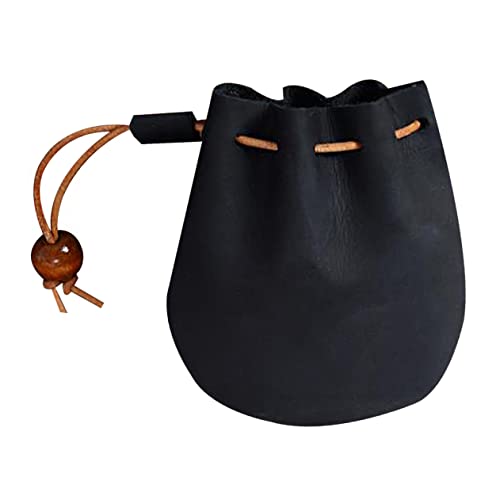 LRXIYODE Mini Aufbewahrungstasche Vintage Münzbeutel Schlüssel Etui Multifunktionale Geldbörse Schwarz für Alltag Reisen und Organisation von LRXIYODE