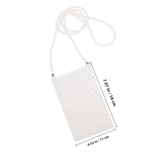 LRXIYODE Mini Crossbody Umhängetasche Damen Perlen Design Handgefertigt Kleine Schultertasche für Karten Geld Purse Modisch Vielseitig Elegant Alltag von LRXIYODE