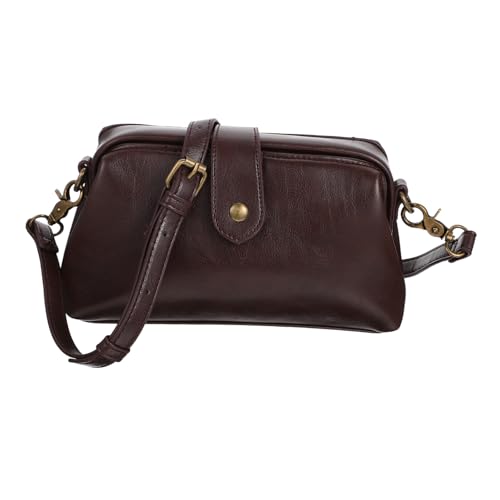 LRXIYODE Mini Damen Umhängetasche PU Material Kleine Crossbody Tasche Praktisch Strapazierfähig Vielseitig für Alltag und Party in Kaffee Farbe von LRXIYODE
