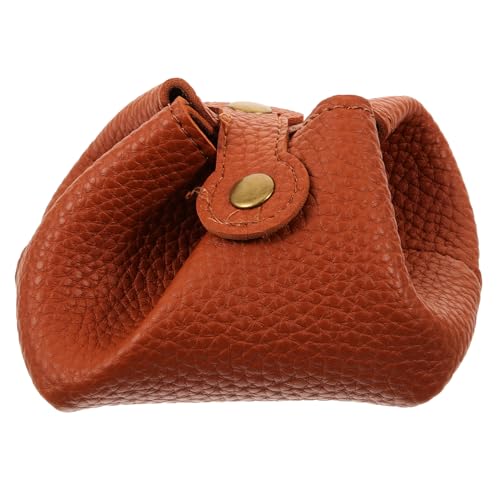LRXIYODE Mini Geldbörse aus Verschleißfest Multifunktionale Münztasche und Ohrhörer Organizer Kompakte Outdoor Coin Purse für Schlüssel Karten und Kleine Alltagsgegenstände Braun von LRXIYODE