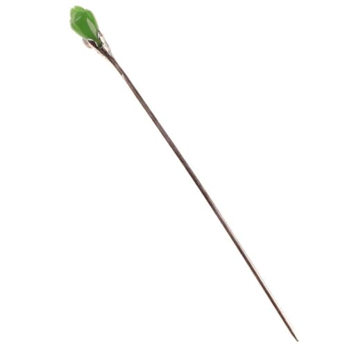LRXIYODE Minimalist Damen Haarschmuck Haarnadel Silberbeschichtet Jade Haarstab für Duttstab Vintage Haarschmuck Alltag Elegant Frauen von LRXIYODE