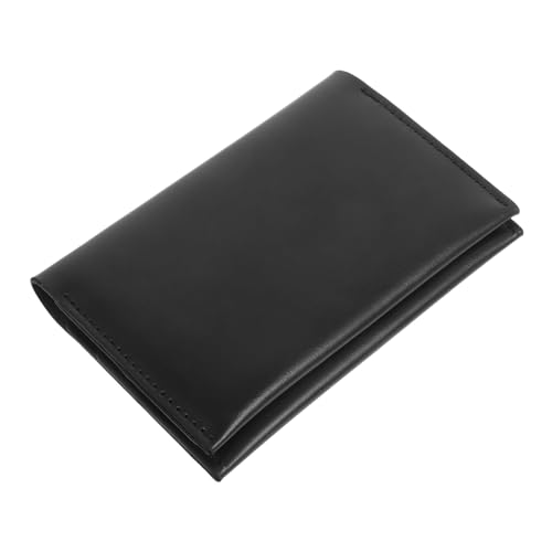 LRXIYODE Minimalistischer Herren Kartenhalter aus Schwarzem Pu-Material Schlanker Business Card Holder Wallet mit Kratzfester Oberfläche Multifunktionalem Organizer und Mehreren Fächern für von LRXIYODE