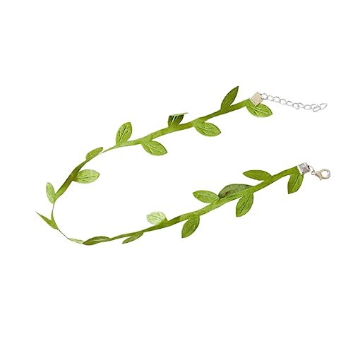 LRXIYODE Grüne Choker Kette Für Mädchen Mit Polyester Mode Halskette Kurz Für Party Geburtstag Alltag von LRXIYODE