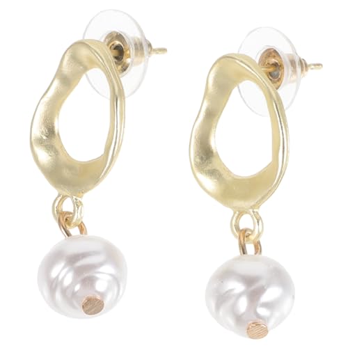 LRXIYODE Modische Damen Ohrringe mit Natürlichen Süßwasserperlen Europäisch amerikanischer Vintage stil Zarte Hängende Perlenanhänger Silberne Hypoallergene Ohrstecker Eleganter Schmuck von LRXIYODE