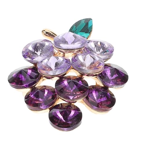 LRXIYODE Modische Frucht brosche aus Legierung und Glas Trauben anstecknadel mit Glitzereffekt Vielseitiges Damen accessoire für Hochzeit Party und Alltag Stilvoll und Langlebig von LRXIYODE
