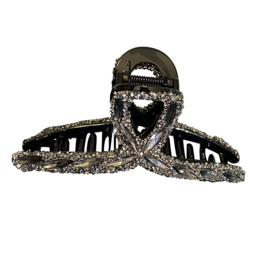 LRXIYODE Modische Haarkralle mit Funkelnden Strasssteinen Fester Griff Eleganter Haarschmuck für Frauen und Mädchen Vielseitige Haarklammer für Alltag Shopping und Festliche Anlässe von LRXIYODE