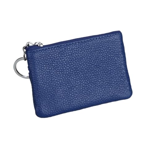 LRXIYODE Multifunktionaler Damen Pu Geldbeutel Kleiner Münzbeutel Mit Reißverschluss Zur Aufbewahrung Von Geld Schlüsseln Und Karten Blau von LRXIYODE