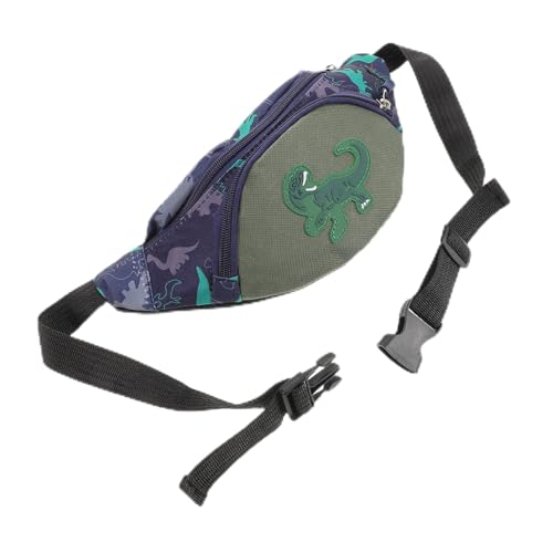 LRXIYODE Multifunktionale Dinosaurier Gürteltasche Brusttasche Umhängetasche Canvas mit Mehreren Fächern für Jungen Mädchen Camping und Reisen Robuste Kindertasche für Kleinkinder von LRXIYODE