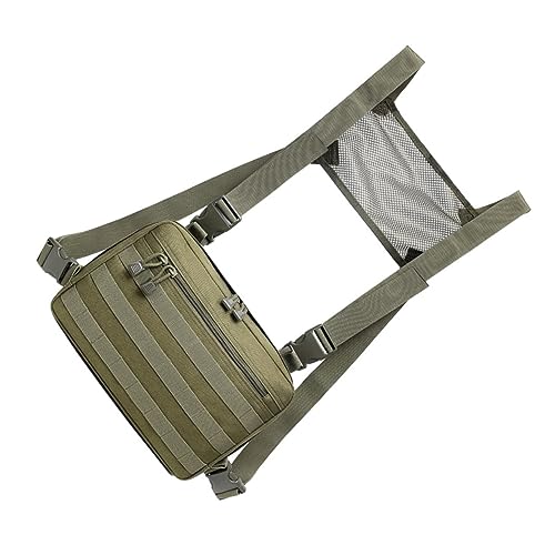 LRXIYODE Multifunktionale Outdoor Brusttasche Herren Strapazierfähigem Nylon Praktischer Begleiter für Wandern Klettern Camping Radfahren und Angeln Grün Leicht und Langlebig von LRXIYODE