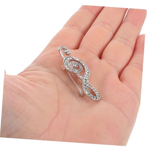 LRXIYODE Musiknoten Brosche aus Legierung mit Funkelnden Strasssteinen Modisches Schmuck Pin für Damen und Herren Anstecknadel für Anzug Hochzeit und Formelle Kleidung von LRXIYODE