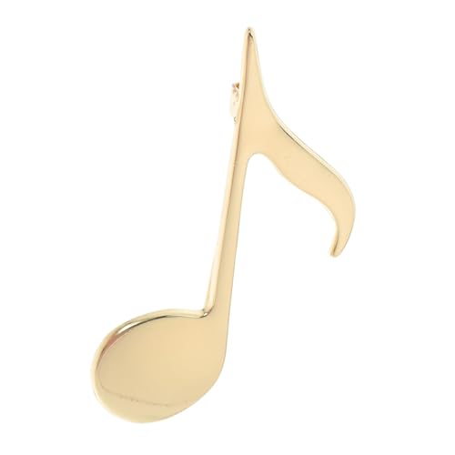LRXIYODE Musiksymbol Brosche Goldfarben Poliert Modische Noten Anstecknadel für Damen Herren Kleidung Taschen und Hüte Schmucknadel Accessoire von LRXIYODE