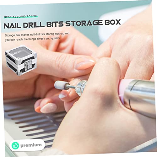 LRXIYODE Nagelfräser Bit Aufbewahrungsbox aus Stabilem Acryl Praktischer Nail Drill Bit Organizer für Maniküre Zubehör Langlebige Nail Grinding Head Box für Nageltechnik und von LRXIYODE