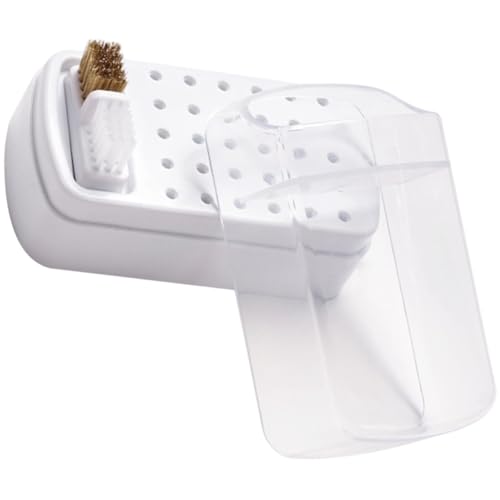 LRXIYODE Nagelfräser Bits Aufbewahrungsbox Transparent Fächer Nagelbohrer Organizer Nail Polishing Head Box Praktisch Robust Für Salon und Zuhause von LRXIYODE