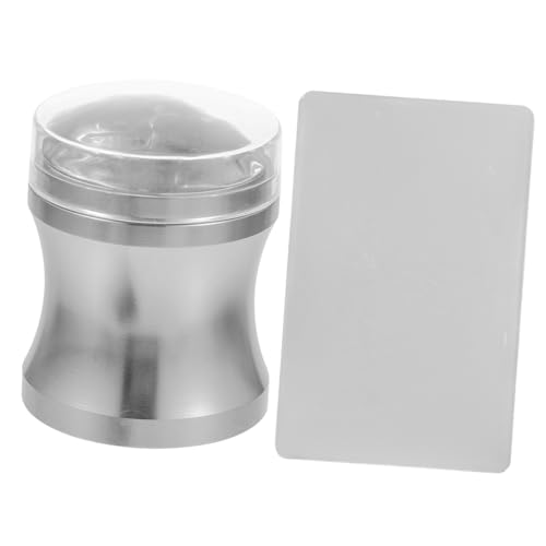LRXIYODE Nail Stamper Silikon Nagel Stempelwerkzeug French Tip Nail Art DIY Maniküre Stempel Schablonen Teilig für Zuhause und Profi Transparent Einfach zu Reinigen von LRXIYODE